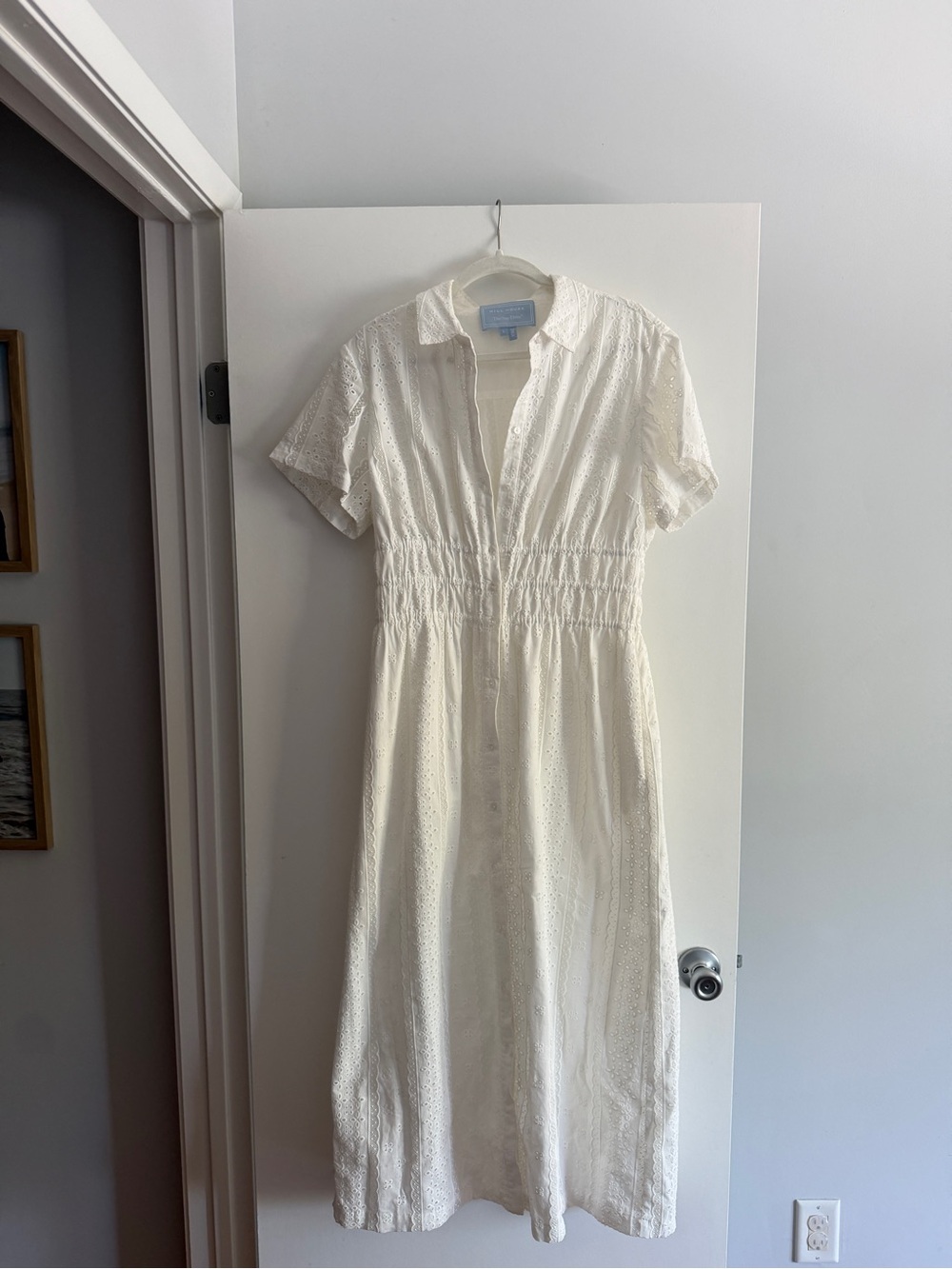 Hill House - The Jamie Nap Dress in White Broderie Voile - L - Picture 6 of 8